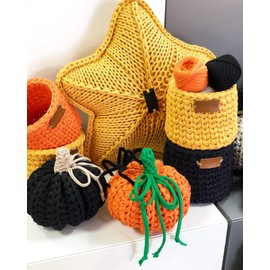 T-Shirt Yarn Fettuccini Zpagetti Style - For Crocheting - Ribbon Yarn 100% Cotton - Knitting Yarn Ball - Organic - Macrame - Thick Fabric Yarn - Jersey Yarn Orange