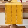 Avalune Yellow Boho Table Runner Modern Farmhouse Small Slim Tablecloth