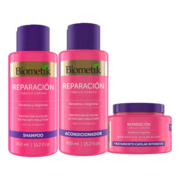Shampoo+acondicionado+tratamiento Repara Keratina Y Arginina