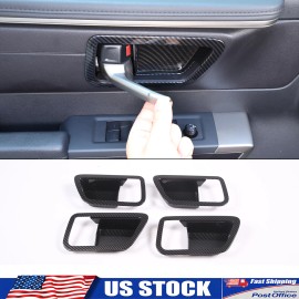 CSKT2022 Fits 2022-2025 Tundra ABS Carbon Fiber Interior Door Handle bezel trim Cover