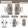HIEMEY Crystal Glass Passage Door Knobs Interior, Modern Brushed Nickel