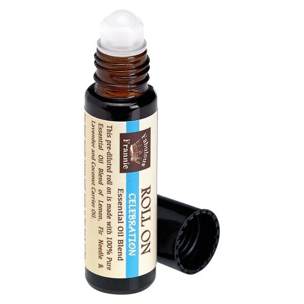 Celebration Pre-Diluted Essential Oil Blend Roll-On 10ml 100% Pure. Undiluted Essential Oil Therapeutic Grade Amber Glass Bottle with Convenient and ready-to-use roll-on applicator
