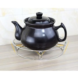 1PC Stainless Steel Pan Pot Holder Round Potholder Metal Pan Holder Rack for Milk Pot Holder Cooking Home Kitchen Restaurant