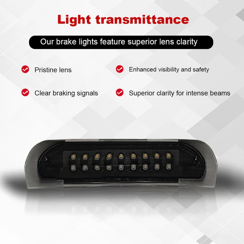 DimFlux Third Brake Light LED High Mount Stop Light Compatible