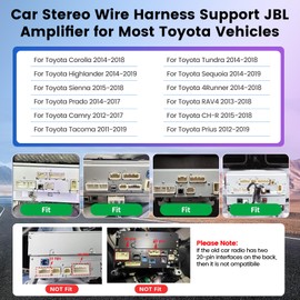 JBL Harness Adapter for Toyota Car Stereo 16 PIN Wiring Harness Power Cable