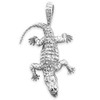 CROCODILE Pendant ~ Solid Sterling Silver Handmade UK (Optional Necklace)