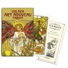 Miniature Golden Art Nouveau Tarot with Japanese Manual Pocket Manual,