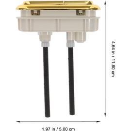 Toyvian Botón de descarga para inodoro, botón de doble pulsador para cisterna, accesorio de reemplazo de ABS, diseño de doble pulsador, para baño y uso doméstico Color Aleatorio