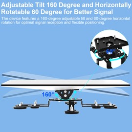 Starlink Gen 3 Magnetic Roof Mount, Adjustable Tilt 160 Degree and Horizontally Rotatable 60 Degree, 376lbs Starlink Internet Satellite Mounting Kit for Starlink Gen3(V3) Dish (Medium)