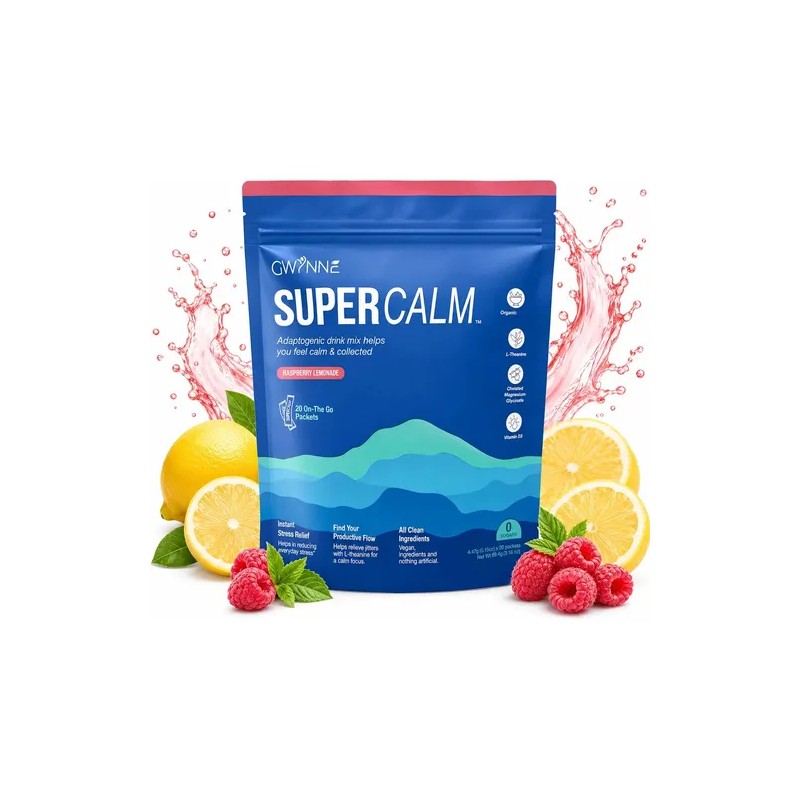 Gwynne Supercalm Polvo Nutricional Rico Complejo Magnesio Teanina Sobres