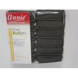 Annie Foam Rollers (Black) Size: Medium12pc