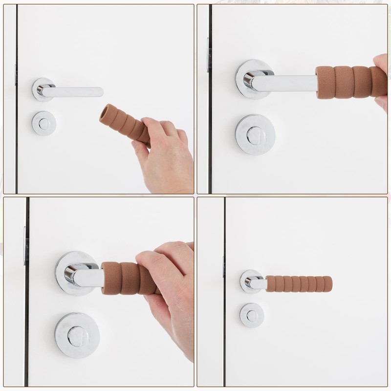 uxcell 5 Pcs Door Knob Cover, Safety Door Handle Protector