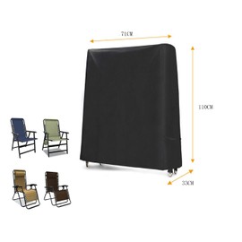 AMSAMOTION Outdoor Zero Gravity Folding Chair Cover Waterproof Dustproof Lawn Patio Furniture Covers All Weather Resistant with Durable 210D Material, Folding Chair Cover Folding :28"L x 13"W x 43"H