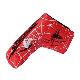 Putter Cover Headcover Fits Scotty Cameron Odyssey Magnetic Closure Pin Type Spider Embroidery Black Red White (Red)