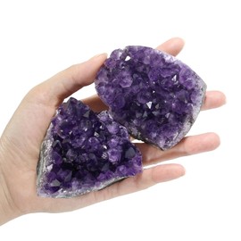 Namzi Natural Amethyst Crystal, Genuine Amethyst Stone for Healing, Reiki Energy Stones, Spiritual Protection, Raw Healing Stone for Meditation, Feng Shui Decor, Healing Crystals(About 0.5lb)