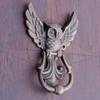 Antikas Door Knocker with Owl Design, Cast Iron Door Fitting,