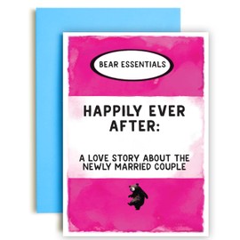 Huxters Wedding Day Card for Couple - Mr and Mrs Greeting Card- Just Married Card Wedding Story Happily Ever After - 14.8cm