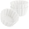 com-four® 3-Piece Serving Set - Small White Serving Bowls -