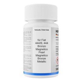 MG PRIME Autolack Lackstift Set für Fiat 444/B / 444 Bronzo Magnetico Pearl/Magnetico Bronze Metallic Basislack Klarlack je 50ml