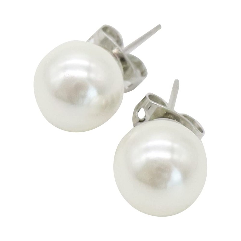 Sakuya Women's Shell Pearl Earrings, 0.24, 0.3, 0.3, 0.4 inches