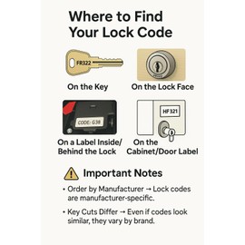 Locking Bag Replacement Key for CompX Chicago 1101X