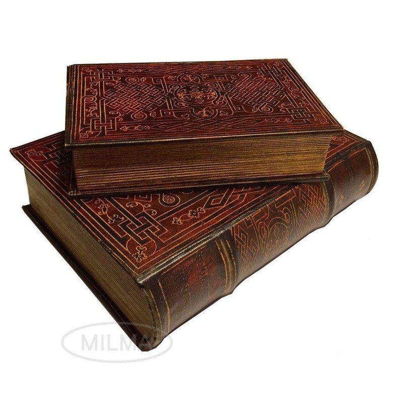 Book Box Set of 2 Celtic Knots Decorative Secret Stash
