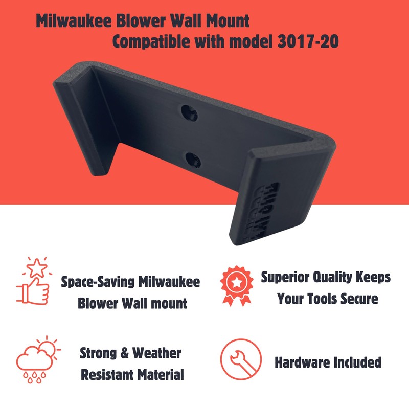 Milwaukee Wall Mount for M18 Leaf Blower | Only Compatible