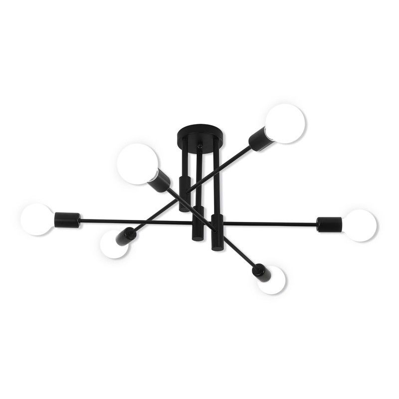 DELIPOP Sputnik Light Fixture, Light Dining Room Light Fixture, Mid-Century
