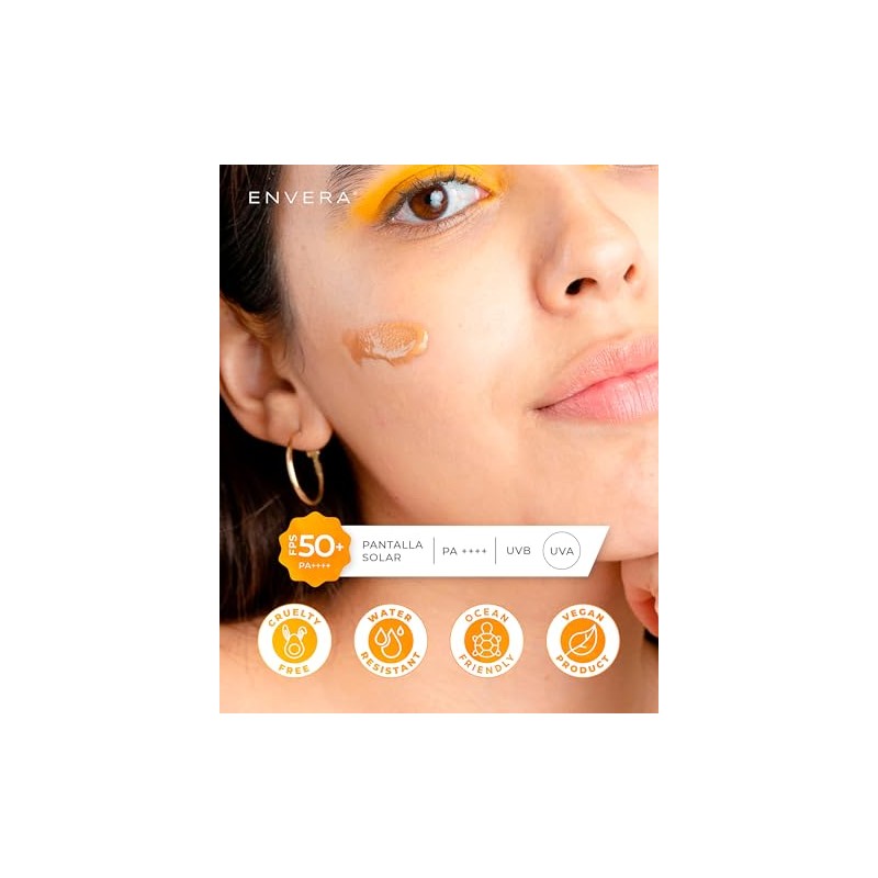 ENVERA Protector Solar Facial Rellenable con Color FPS50+ Tono Light