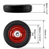 QWORK 2 Pack 6" x 1.5",5/8" Axle, Premium Rubber Wheel