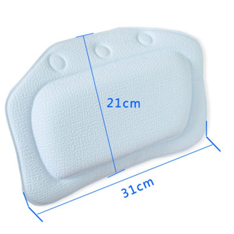 KOMBIUDA PVC Bathtub Pillow Suction Cup Bath Neck Support Spa