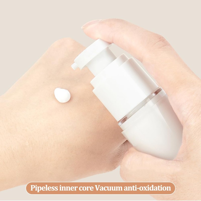 3Pcs Transparent Airless Pump Bottles Refillable Empty Clear Travel Lotion