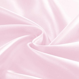 Entisn Light Pink Satin Fabric by The Yard, Silky Fabric 60 Inch Charmeuse Satin Fabric, Soft Cloth Fabric for Wedding Decor, DIY Crafts, Napkins, Bridal Dress, Sewing(3 Yards)