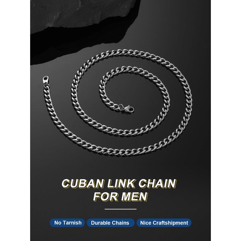 Stainless Steel Curb Chain for Boyfriend 30 inch Long Cuban