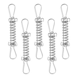 Tension Spring Stainless Steel Tension Springs for Awning Attachment, 5 Tension Springs, Windproof and Highly Elastic, for Tensioning Tents, Tarps, Outdoor Spring Holder for Camping Awning Tents and
