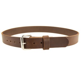 Nohma Leather - 1 1/2" LEATHER CCW Concealed Carry Gun Belt - Heavy Duty Work Belt 14 oz. Full Grain Leather (Brown, 36" (Size 32 Pants-Check sizing guide))
