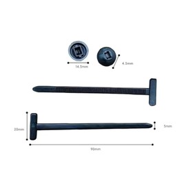 150 PCS Heavy Duty Nylon Universal Cable Tie Buckle，UV Resistant TiesUniversal Self-Locking Cable Tie Kit with Push Mount - for Car Daily Repair, Outdoor & Daily Fastening (Black)