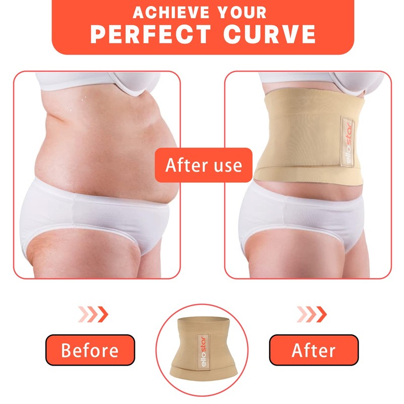 ellostar Waist Wrap Waist Trainer Tummy Control Band Waistline Bandage