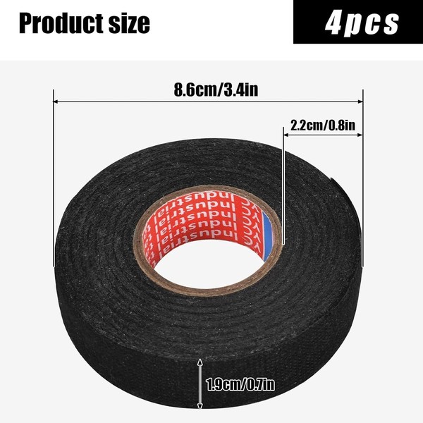 LimCryspp 4 Rolls of 19mm x 15m Flame Retardant Car