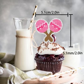 S-Cp-0516 ce Cream Fruit Dessert Cupcake Topper Colorful Glitter Happy Birthday Sensory Pop Game Theme Decor Supplies Baby Shower Boys Girls Birthday Party Decorations