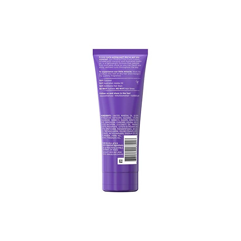 Miracle Curls Frizz Taming Cream 200ml (Coconut & Jojoba Oil)