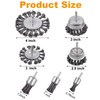 Rocaris 7Pcs Twist Knot Wire Wheel Brush for Drill Crimped