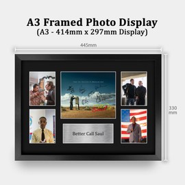 HWC Trading Better Call Saul Geschenke Geducktes Signiertes Autogramm Fotodisplay Montagedisplay für Fans von Fernsehshows - A3 Gerahmt
