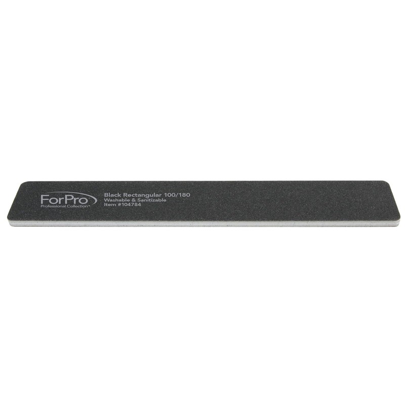ForPro Professional Collection Rectangular Foam Boards, Black, 100/180 Grit, Double-Sided