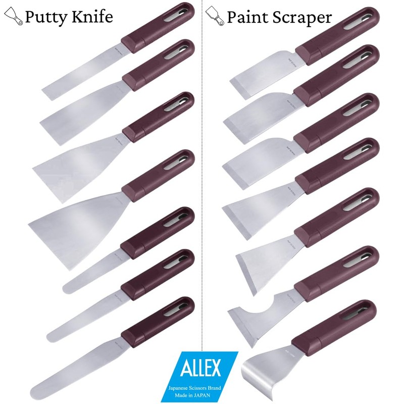 ALLEX Rounded Putty Knife 1" for Art and Paint, Flexible