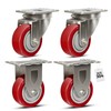 NINOSO 3" Caster Wheels, Stainless Steel Casters Set of 4