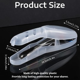 Razor Cover Travel Men Clear Portable Manual Razor Protector Universal Shaver Holder Protector Case Organizer Men's Shaver and Blade Refills Case Transparent Plastic Box Cover Container Storage