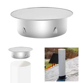 Chimney Hole Cover, Chimney Cover, Pipe Cover Cap, 125 mm Stainless Steel Chimney Pipe Cover, Chimney Cover, Stove Pipe Capsule, Wall Lining Cover, Stove Hole Lid