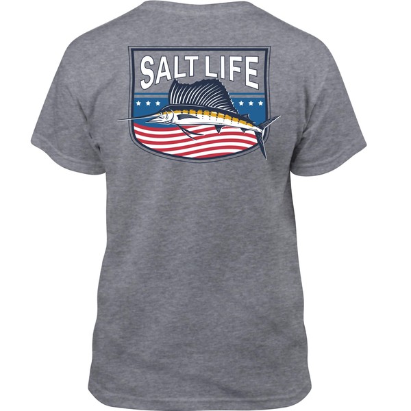 Salt Life Freedom Sail Youth Short Sleeve Tee, Athletic Heather,