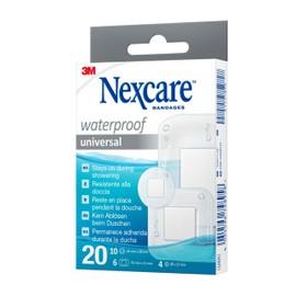 Nexcare Waterproof Universal Pflaster, assortiert, 20/Packung